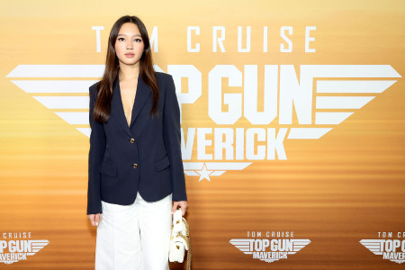 NEW YORK, NEW YORK - MAY 23: Lily Chee attends a special screening of "Top Gun: Maverick" at AMC Mag